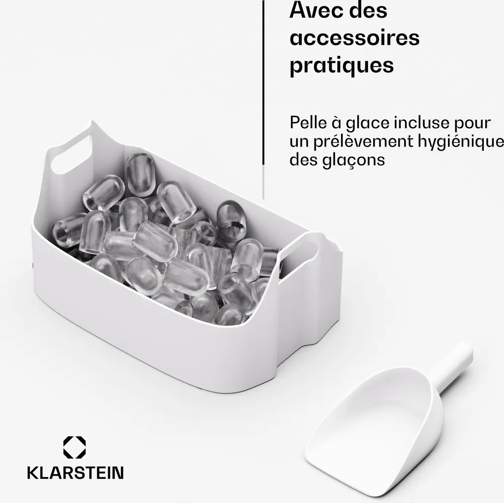 Machine à glaçons pour cocktails Klarstein SparkIce, 2 tailles de glaçons - 6