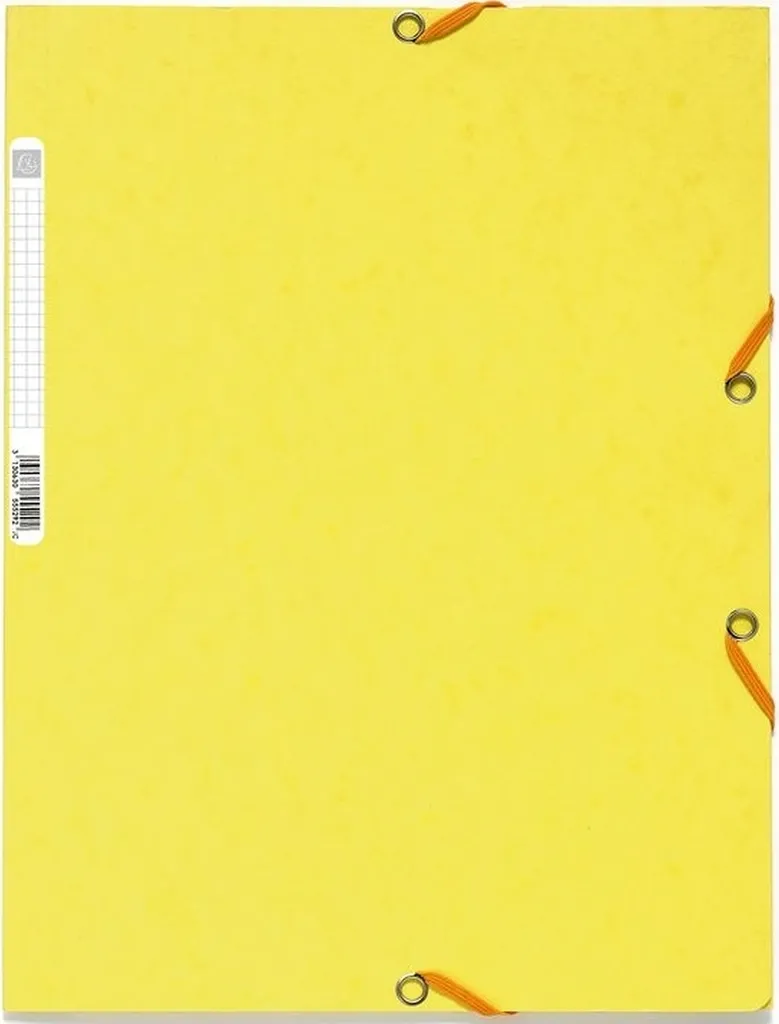 Chemise à élastiques A4 rigide contre les documents cornés Jaune x25