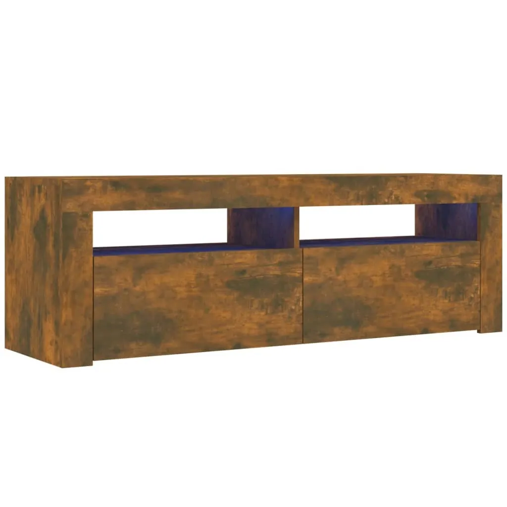 Porta TV LED Moderno Rovere Fumé 120cm | Design Living Contemporaneo