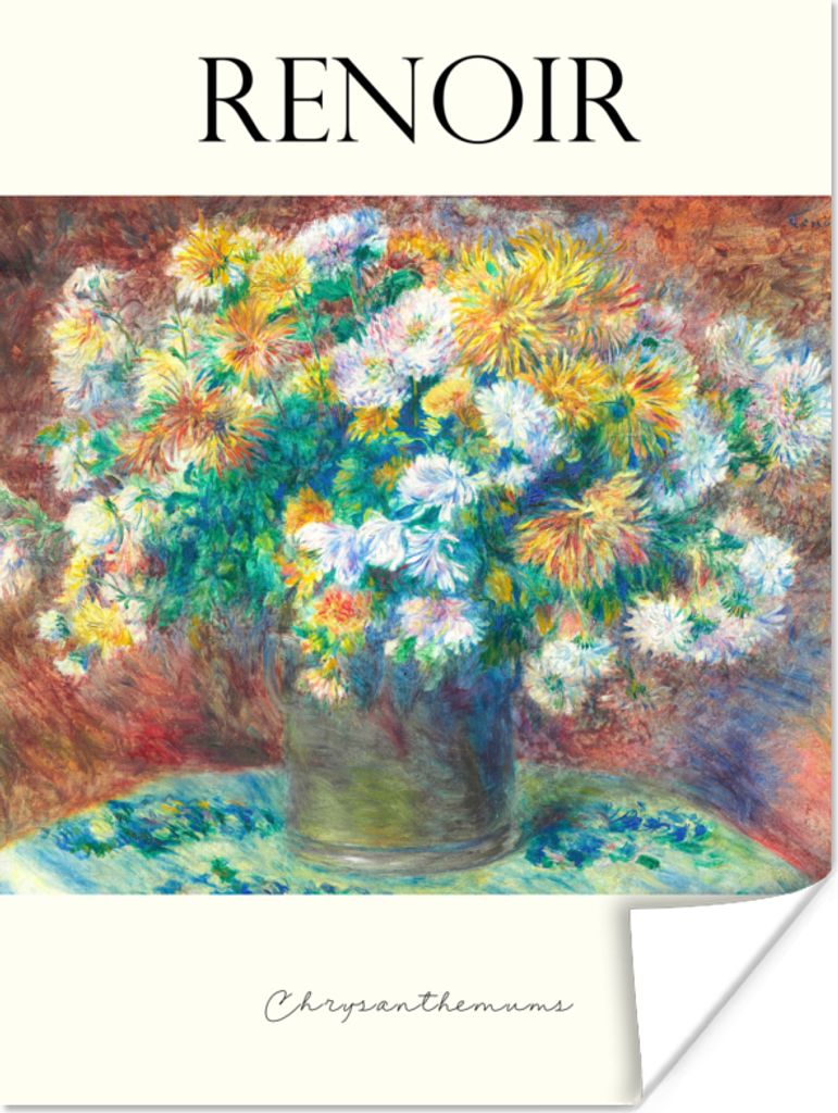 MuchoWow Poster Malerei - Blumen - Alte Meister 90x120 cm - Wohnzimmer