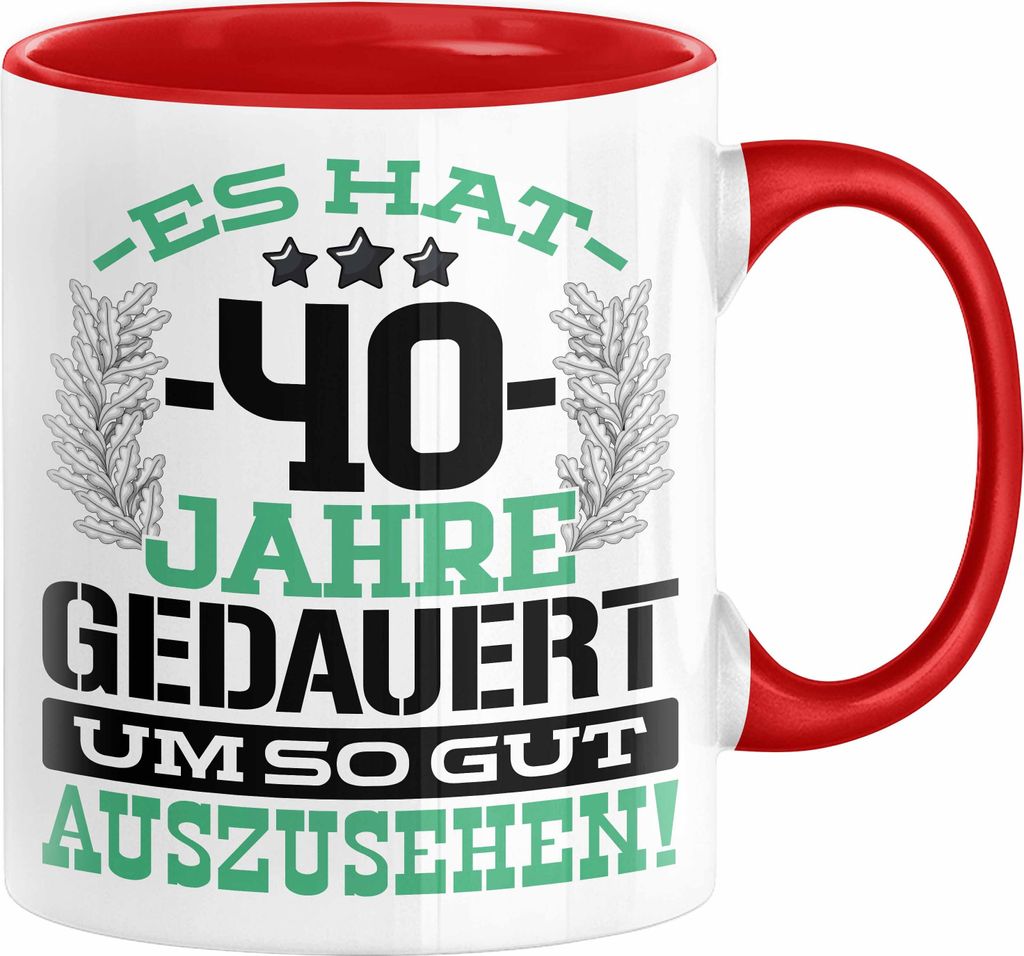 40. Geburtstag Lustig Geschenk Männer Frauen Geschenkidee zum 40er Mann Frau Es Hat 40 Jahre Gedauert Um So Gut Auszusehen Mutter Vater (Rot)