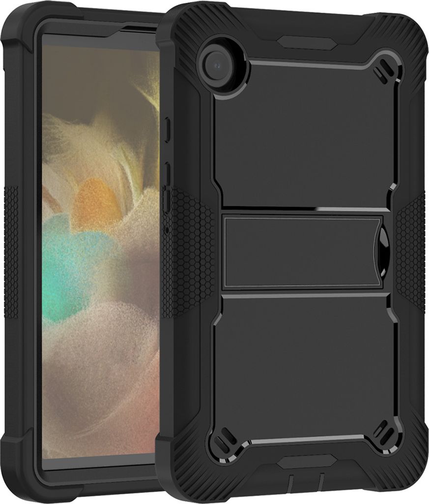 Schutzhülle für Samsung Galaxy Tab A9 8,7 Zoll 2023 Robust Hybrid Tablet Hülle mit Ständer Schwarz