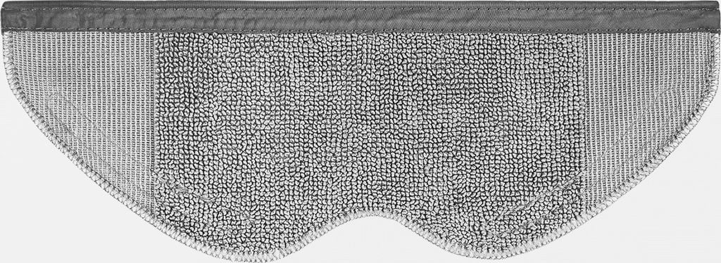 A close-up, top-down view of a mop pad for a robot vacuum cleaner.