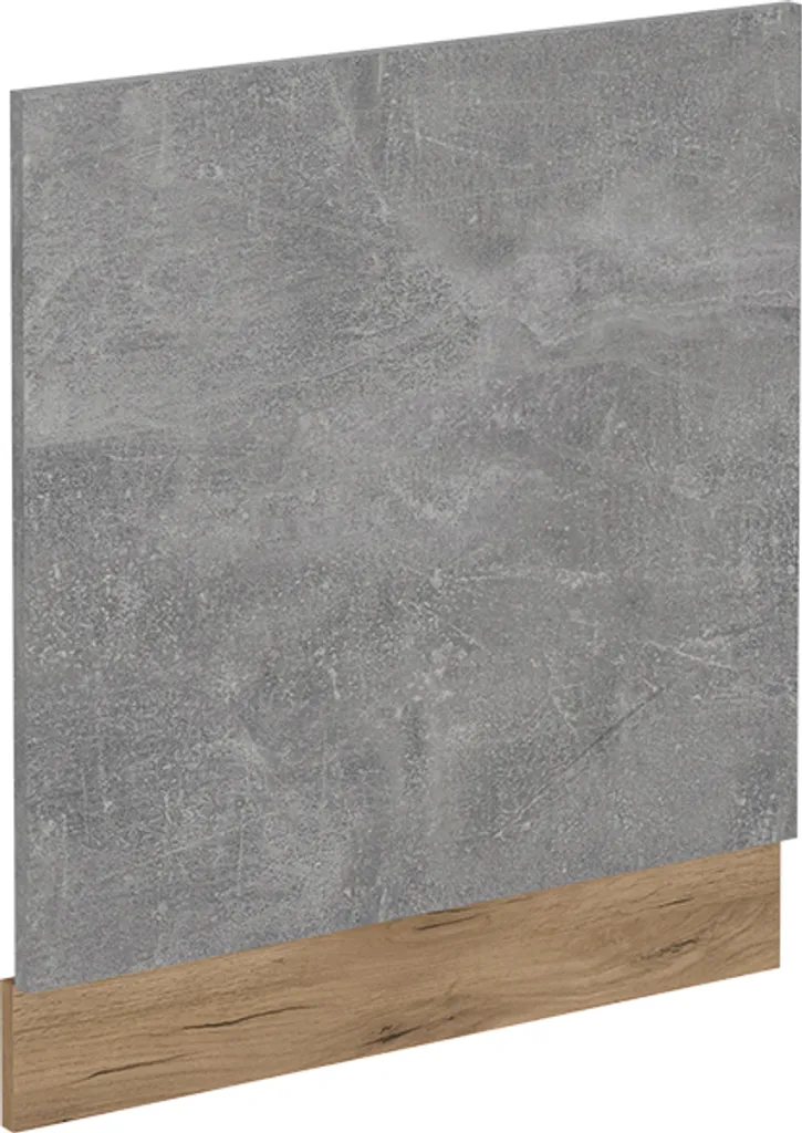 Face de Meuble de Cuisine 60cm Vicco R-Line Aspect Béton Gris