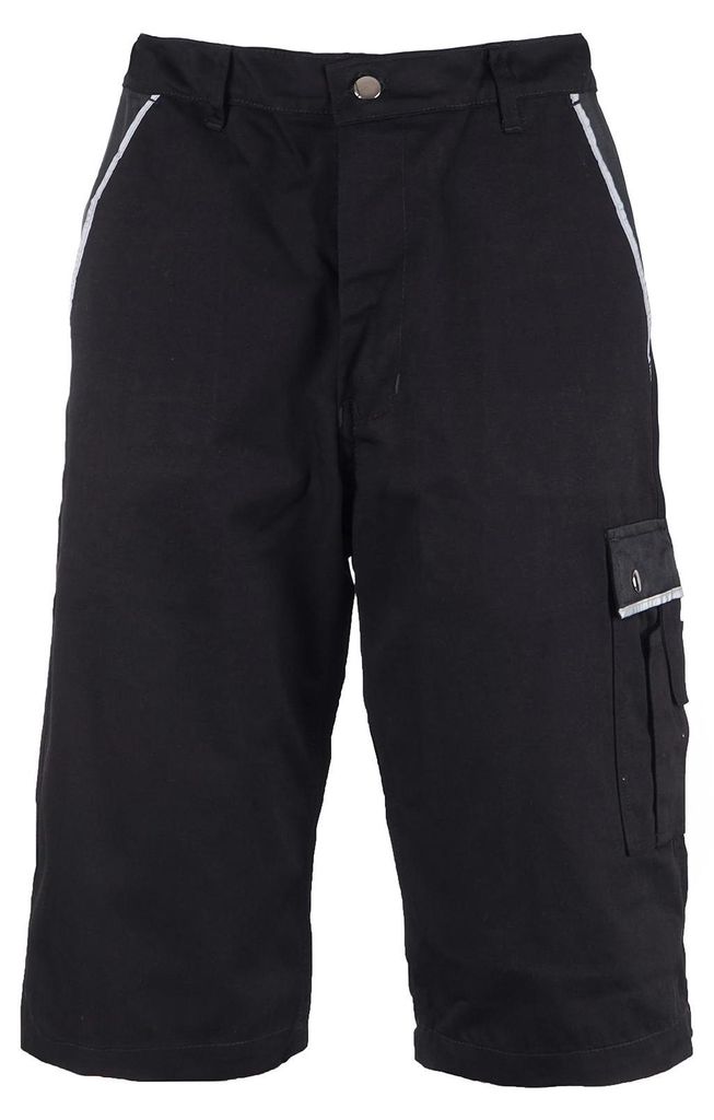 TMG Style Herren-Arbeitsshorts aus Canvas mit Cordura-Verstärkungen, 62, schwarz