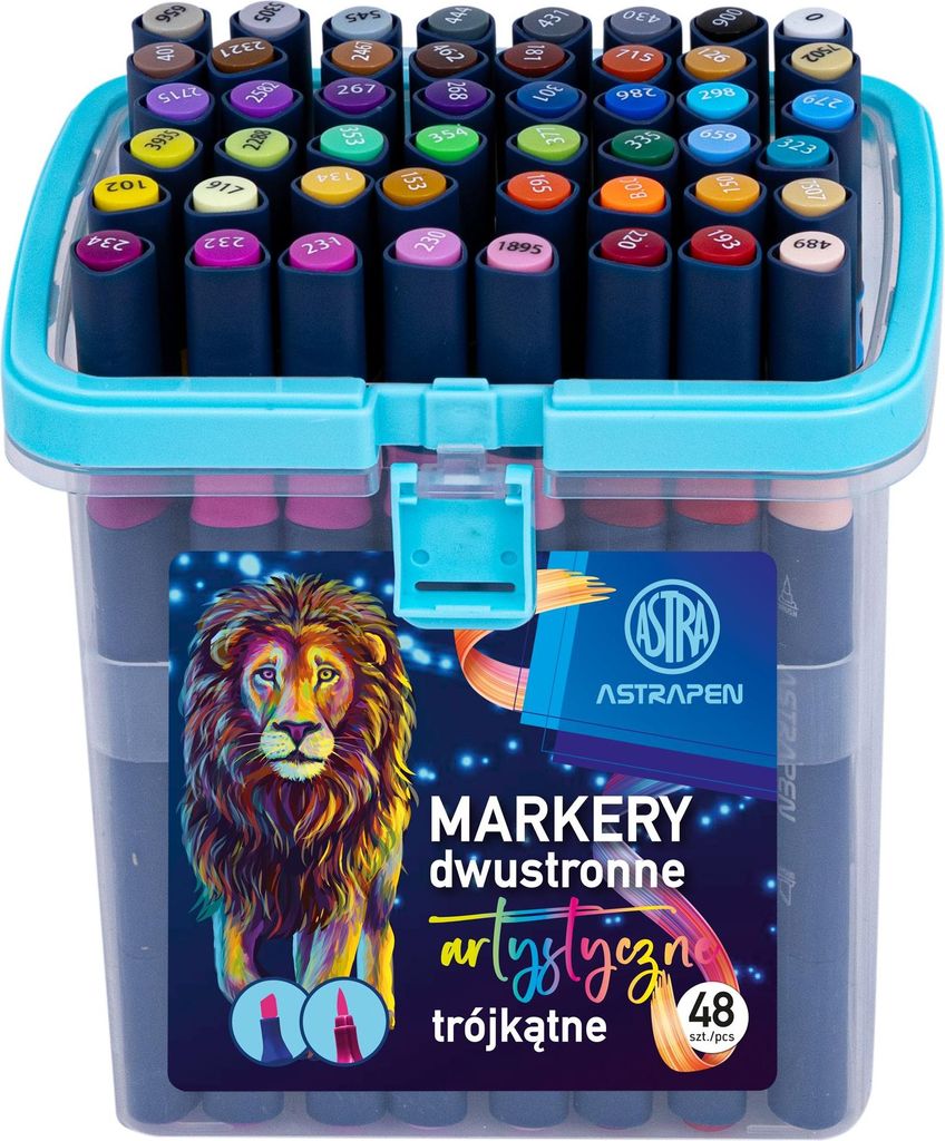 ASTRAPen, Doppelseitige Kunstmarker, 48 Stück, Mischfarben, 207023015