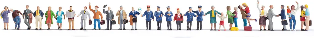 Set NOCH 16041 Mega-Spar de 30 figurines peintes à la main échelle HO