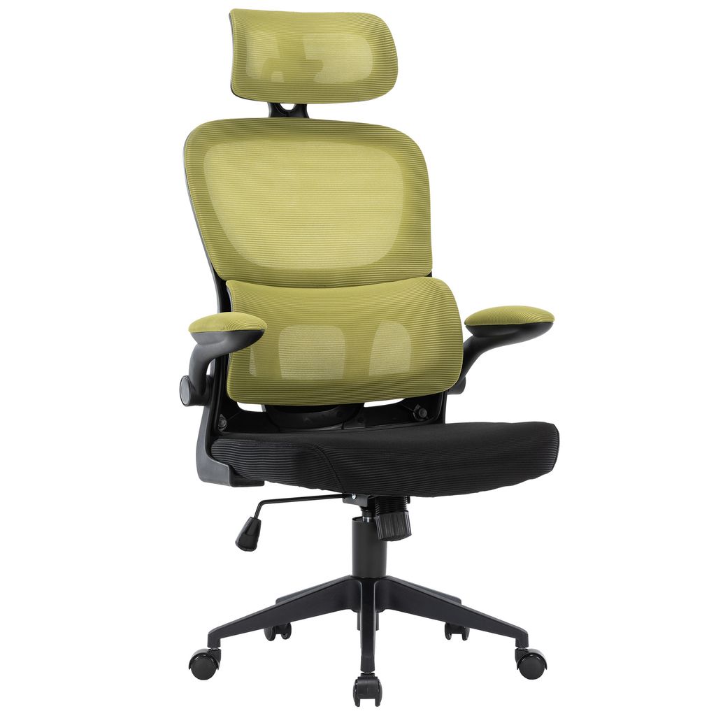 Flexibler Bürostuhl in moderner Mesh-Optik ergonomischer Schreibtischstuhl mit Nacken- und Lordosenstütze Gamingstuhl mit atmungsaktiver Netzrüc...