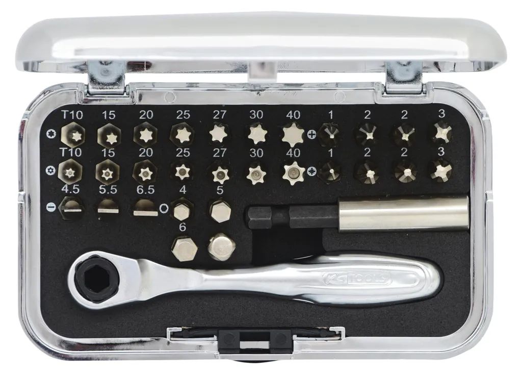 Coffret d'embouts de précision 1/4' KS Tools CHROMEplus 31 unités - 4