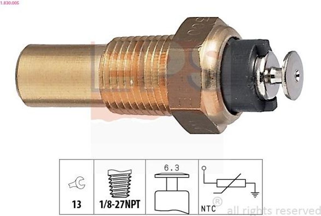 EPS 1.830.005 Kühlmitteltemperatursensor für OPEL Astra G CC (T98) Zafira A (T98) Corsa B Schrägheck (S93) Astra G Caravan (T98) Astra F CC (T92)