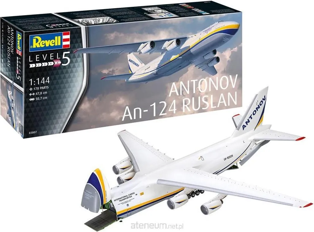 Revell Antonov AN-124 Ruslan 1:144 - Maquette d'Avion pour Diorama Cargo