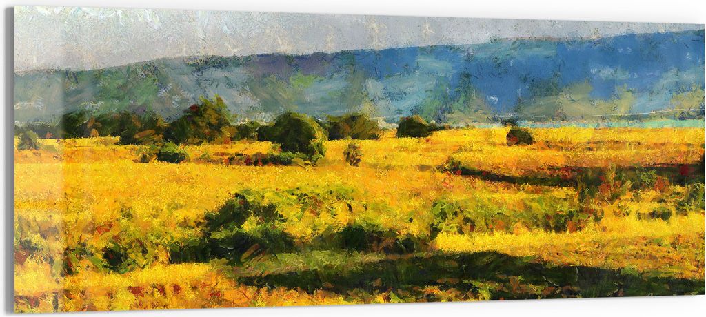 DEQORI Glasbild Echtglas 150x60 cm 'Farbige Freiheit' Wandbild Bild modern Deko