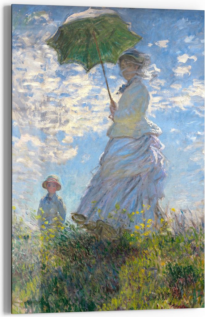 DEQOART Glasbild Echtglas 60x90 cm 'Eleganz im Blütenmeer' Wandbild Bild modern Deko