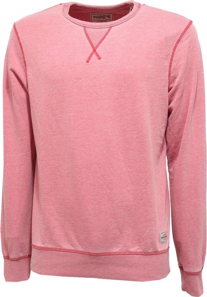 5370Q felpa uomo JACK & JONES VINTAGE CLOTHING rosa Sweatshirt Männer