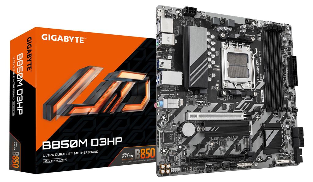 Gigabyte B850M D3HP AMD Ryzen DDR5 8200MHz PCIe 5.0 Produktbild 
