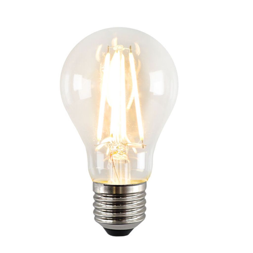 Olucia - PAKIZE A60 - E27 LED-Filamentlampe - 5W - 2700K - Dimmbar - Transparent