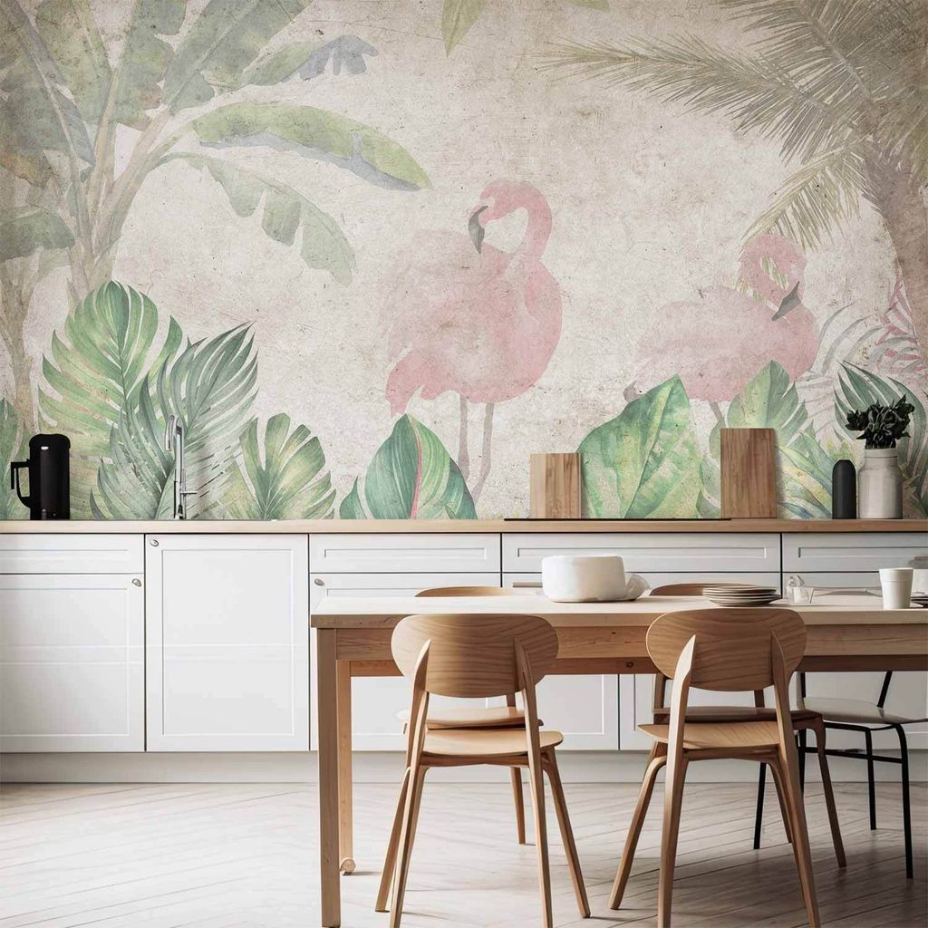 Vlies Fototapete - Birds in the Jungle 350x256 cm Blätter b-C-10384-a-a