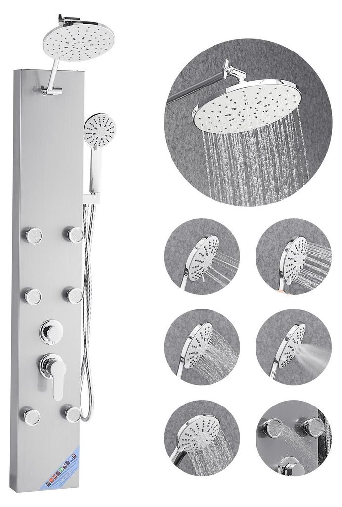 Système de panneau de douche VEVOR (3 en 1) avec pomme de Image du produit 