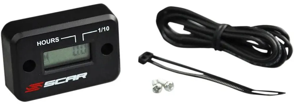 Compteur d'heures de service SCAR câblé avec velcro pour moto cross