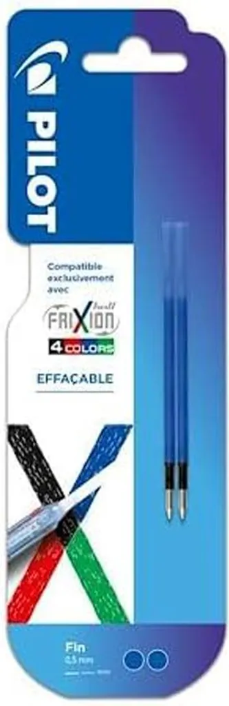 Ne raturez plus : Lot de 2 Mines Bleues pour Stylo Pilot Frixion 4 Col