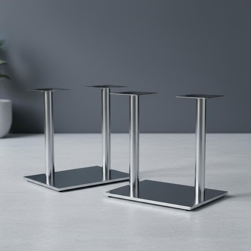 Pied de meuble 2X Pied de table Acier inoxydable Piètement Image du produit 
