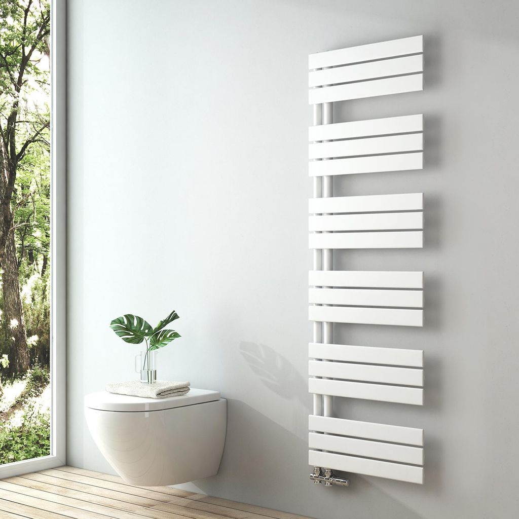 S'AFIELINA 1599x500mm Design Badheizkörper Handtuchheizkörper Flach Paneel Seitenanschlusss Heizkörper für Bad Handtuchtrockner Weiß 794 Watt