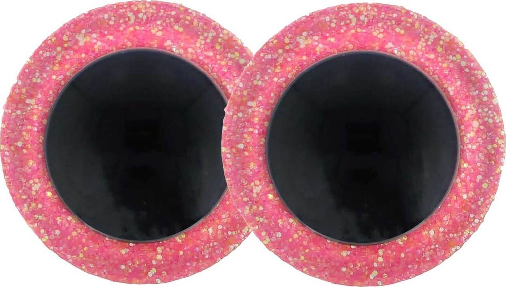 AA Glitzeraugen 1 Paar D18mm hohe Kuppel Sicherheitsaugen Puppenaugen Teddyaugen