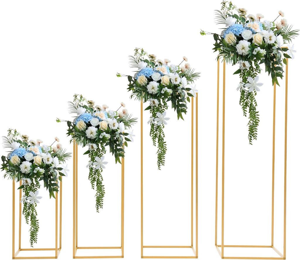Hochzeitsblumenständer-Set, modernes Gold-Finish, vielseitig für Veranstaltungen, M