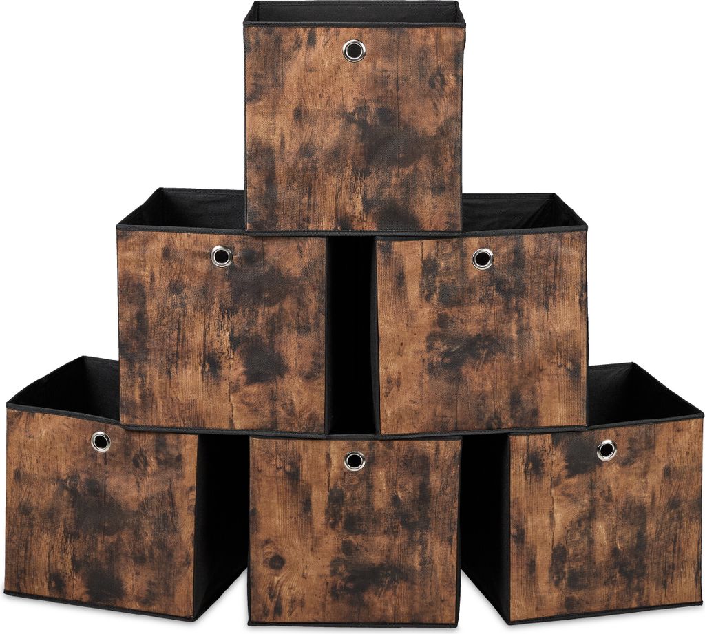 Boîtes de rangement Relaxdays, lot de 6, H x l x P : 33 x Image du produit 