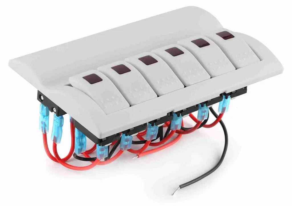 Panneau de commande 12V 24V à 6 interrupteurs et disjoncteurs de sécurité