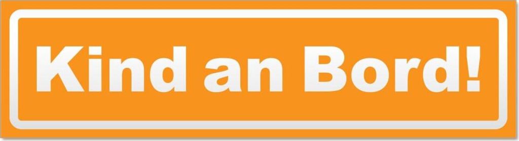 Kind an Bord! Invertiert Magnetschild Schild magnetisch