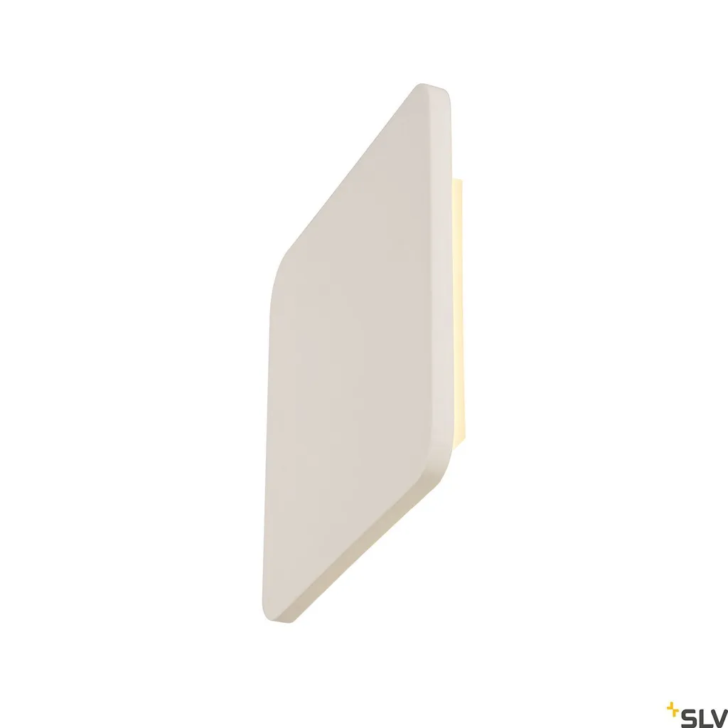 Applique LED 3000K PLASTRA SQUARE en Plâtre Blanc Peignable et Design
