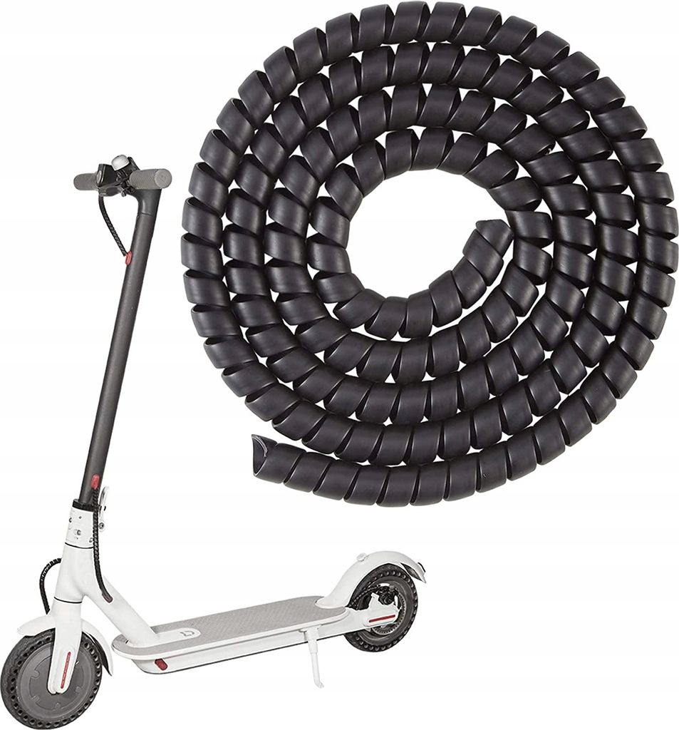 Universeller Spiralschlauch für Kabel und Leitungen des Elektrorollers - SCHWARZ