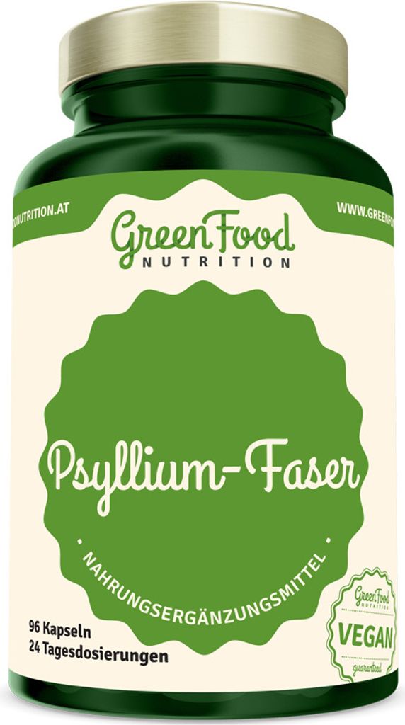 GreenFood Nutrition Psyllium-Faser 96 Kapseln