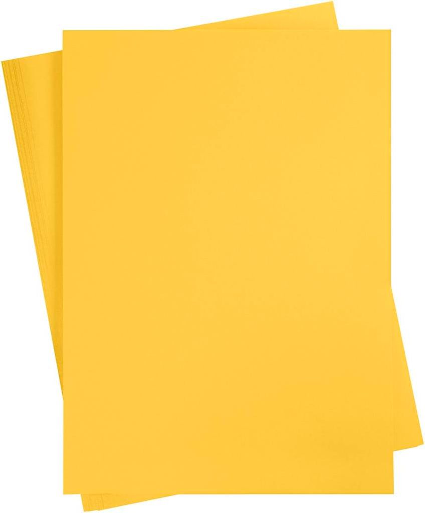 Creativ company gekleurd karton, a2, vel 420x594 mm, 180 gr, sun yellow, 10 vel 1 doos
