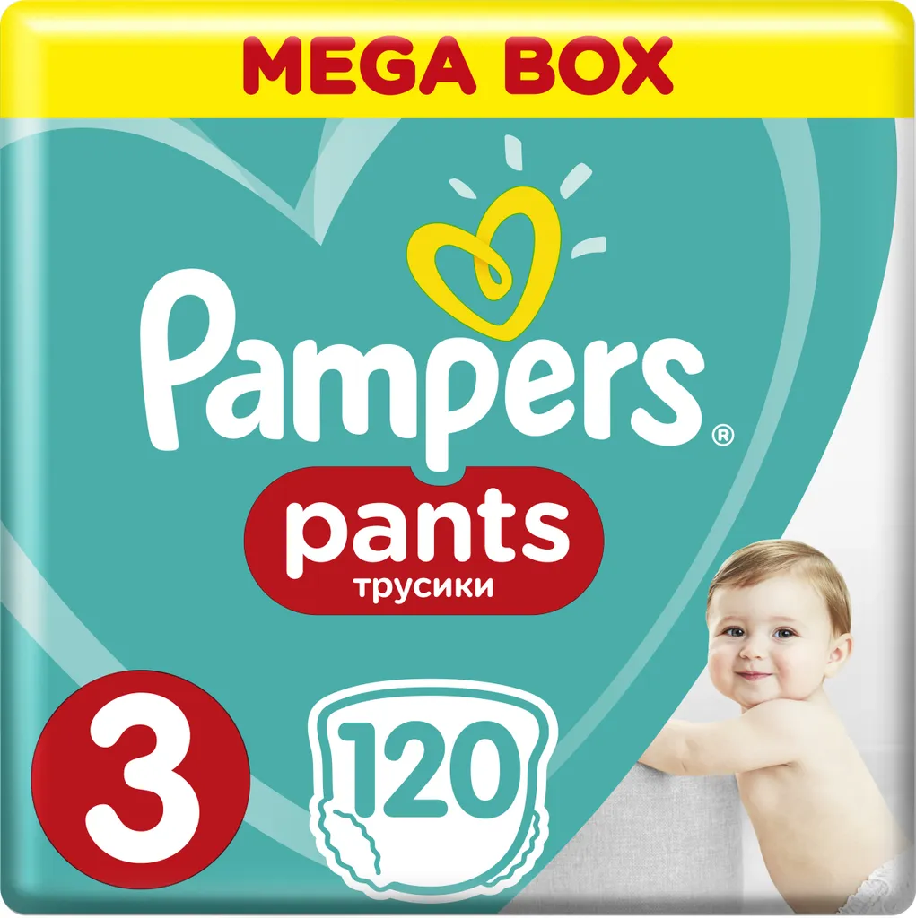 Couches absorbantes Pampers Baby Dry Pants Taille 3 anti-fuite 120 u