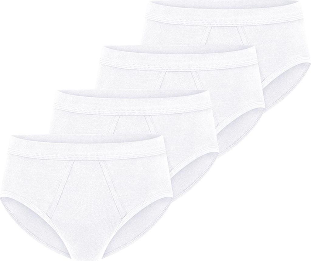 Schiesser 4er Pack Baumwolle Essentials Feinripp Slip / Unterhose Mit komfortablem Softbund und Eingriff, In hochwertiger, bequemer Feinripp-Qualit...