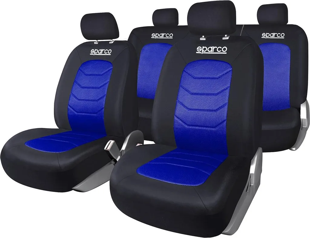 Coprisedili Auto Sparco Universali Blu: Design S-Line per Interni