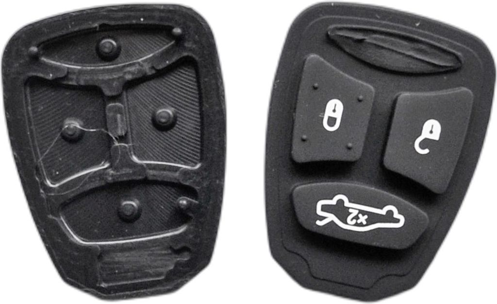 Auto Schlüssel Funk Fernbedienung Tastenfeld Gummi 3 Tasten kompatibel mit Chrysler/Jeep Dodge