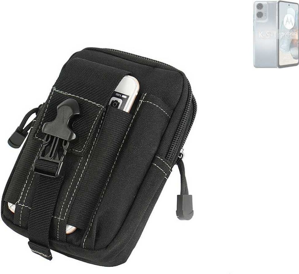 K-S-Trade Gürtel Tasche kompatibel mit Motorola Moto G24 Power Gürteltasche Holster Schutz Hülle Handy Hülle Smartphone outdoor Handy-Hülle