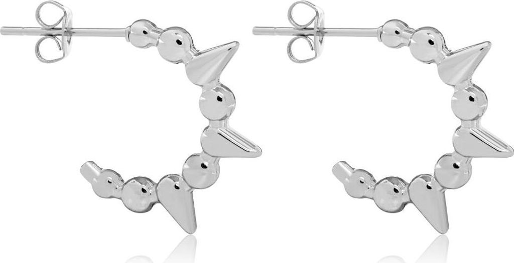 Distinctive round earrings made of VAAXF373S steel