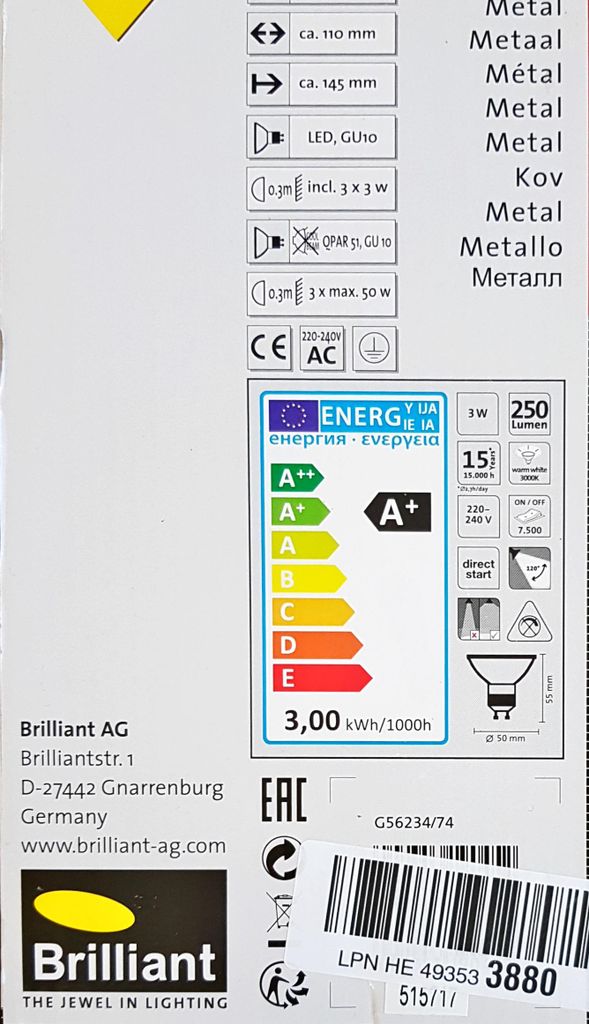 BRILLIANT LED Spotrondell Soccer | stropné svetlo vhodné Obrázok produktu 7