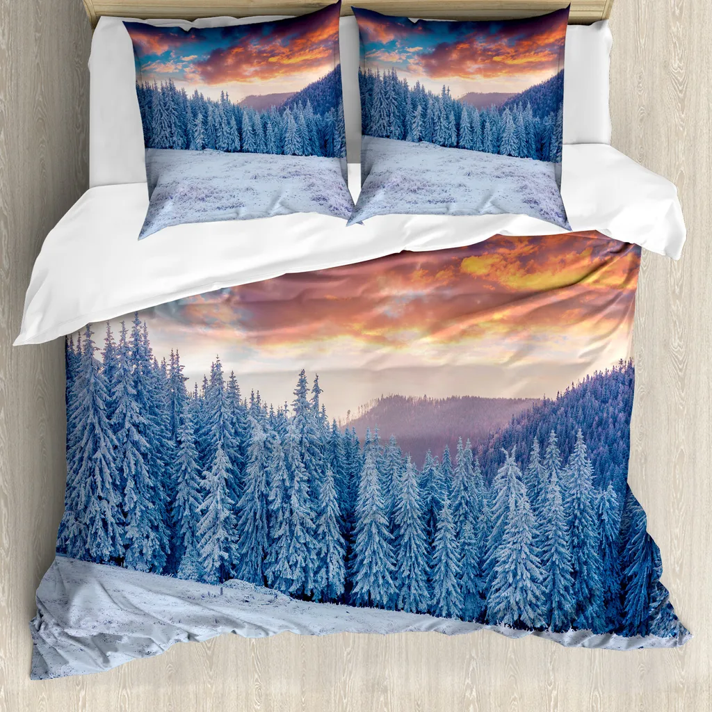 Copripiumino ABAKUHAUS Bosco Innevato 155x220 - Design Invernale Unico