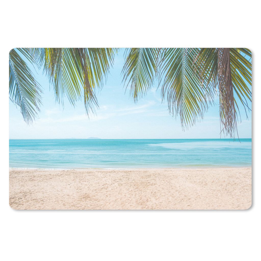 MuchoWow Schreibtischunterlage Strand - Palme - Thailand 60x40 cm - XXL Mauspad - Großes Mauspad