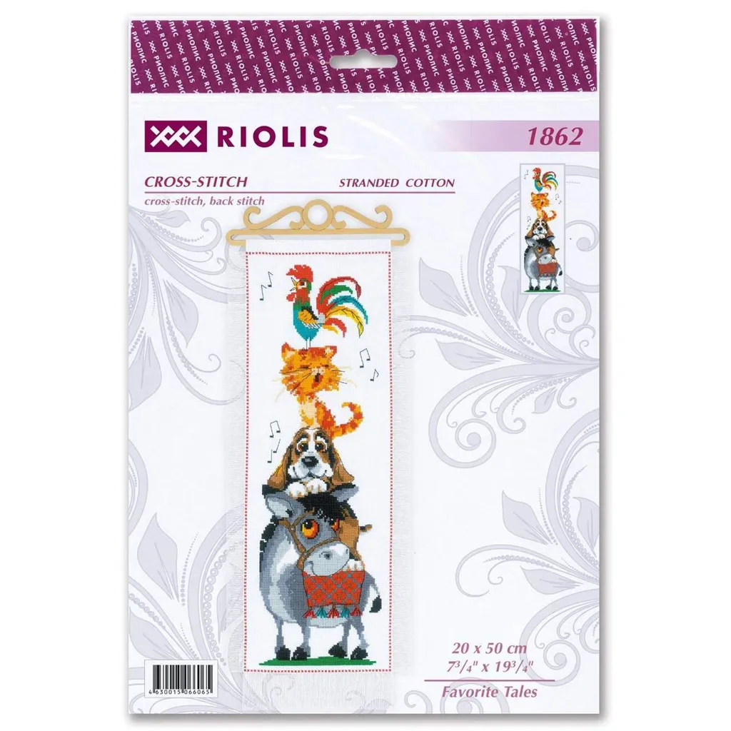 Kit Point de Croix Riolis avec Diagramme Précis - Histoires Préférées