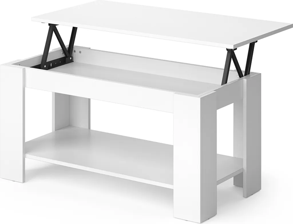 Table basse pour manger dans le salon Vicco Lorenz Blanche 100x50 cm