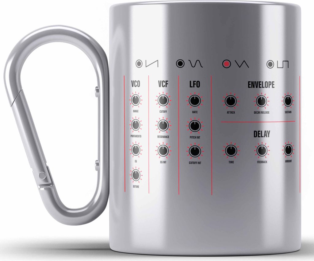 Trendation - Synthesizer DJ Geschenk Edelstahl Tasse Produktbild 