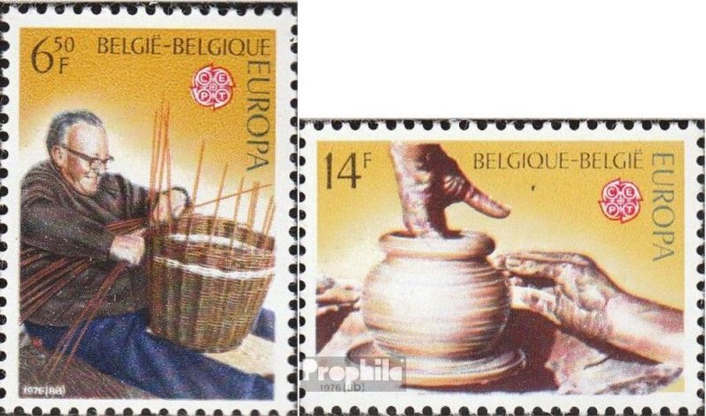 Briefmarken Belgien 1976 Mi 1857-1858 (kompl.Ausg.) postfrisch Kunsthandwerk
