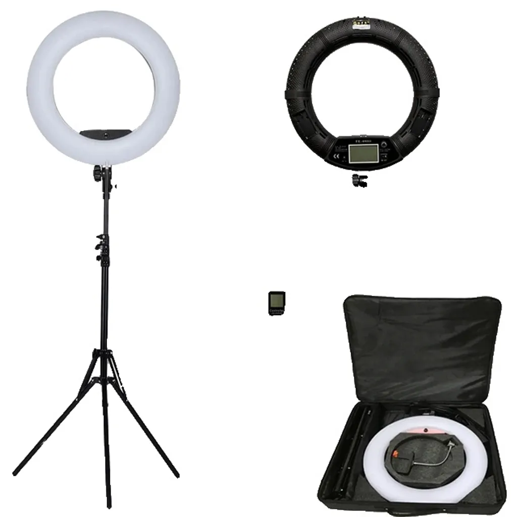 Anneau Lumineux LED FE480 Noir 18 Pouces 96W pour Studio Photo et Vidéo