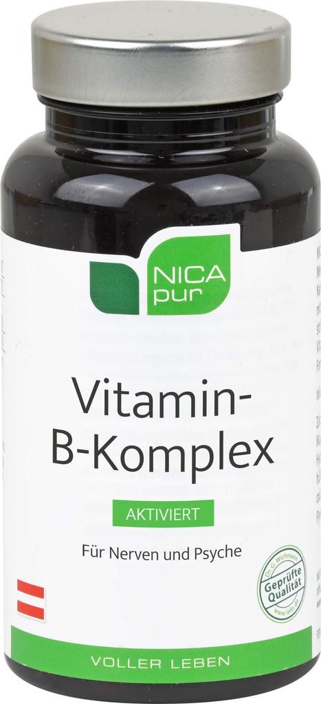 NICApur Vitamin-B-Komplex aktiviert Kapseln für Nerven und Psyche, 60 St. Kapseln